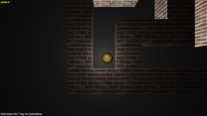 Astray: a ball in a 3D maze