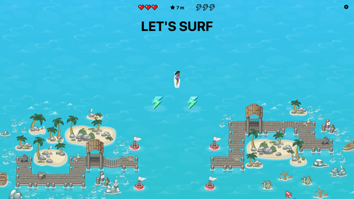 Edge Surf: a surfer among obstacles
