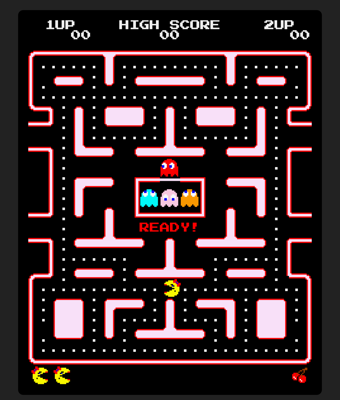 Pac-Man: maze and ghosts